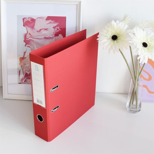 Iratrendező A4, 7,5cm, két oldalt PP borítás,lapraszerelt, Bluering® Premium piros