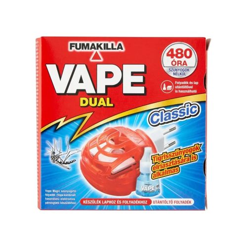 Szúnyogriasztó elektromos készülék lapkához&folyadékhoz+szúnyogirtó folyadék 60 éj Classic VAPE