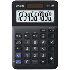   Számológép asztali 10 digit nagy, döntött kijelző Casio MS 10 F fekete