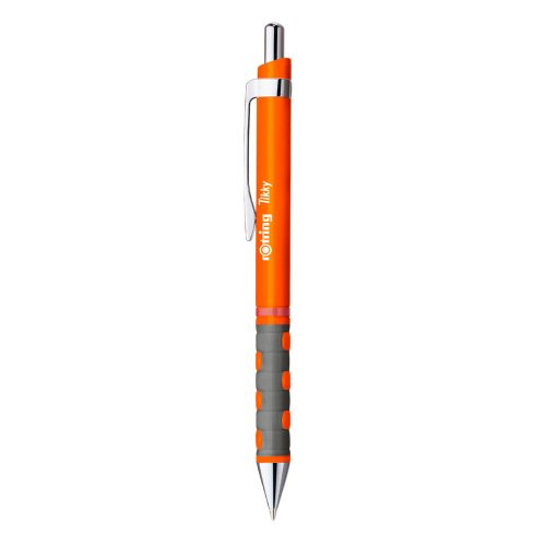 Golyóstoll neonnarancs test, Rotring Tikky III, írásszín kék