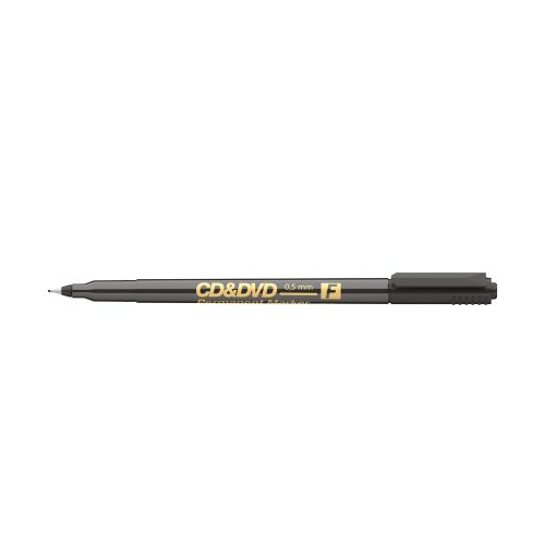 Alkoholos marker 0,5mm, CD/DVD F Ico, fekete