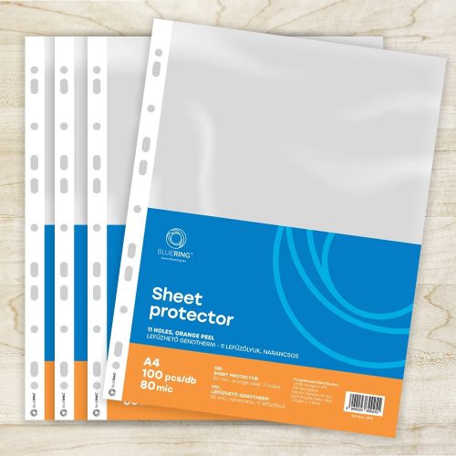 Genotherm lefűzhető, A4, 80 micron narancsos Bluering® 100 db/csomag,