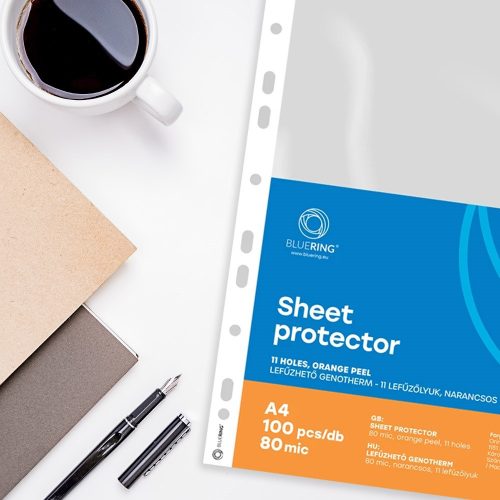 Genotherm lefűzhető, A4, 80 micron narancsos Bluering® 100 db/csomag,