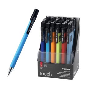   Golyóstoll nyomógombos gumírozott test Vinson X6 vegyes display 36 db