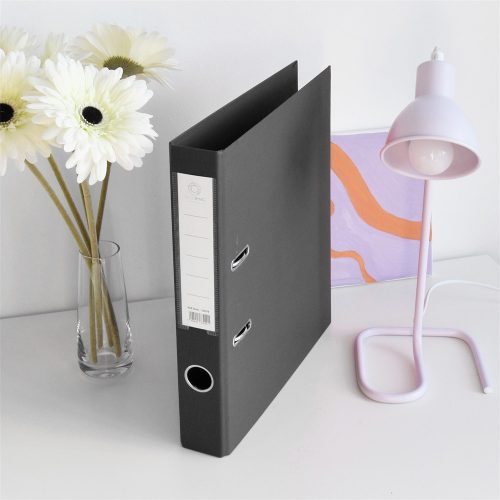 Iratrendező A4, 5cm, két oldalt PP borítás,lapraszerelt, Bluering® Premium fekete