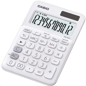   Számológép asztali 12 digit nagy kijelző Casio MS 20 UC fehér