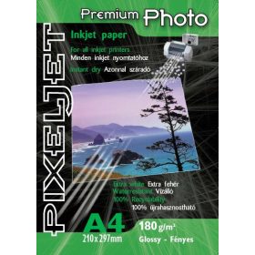   Pixeljet Premium Photo Inkjet Fotópapír A4 – 180 g/m², Fényes